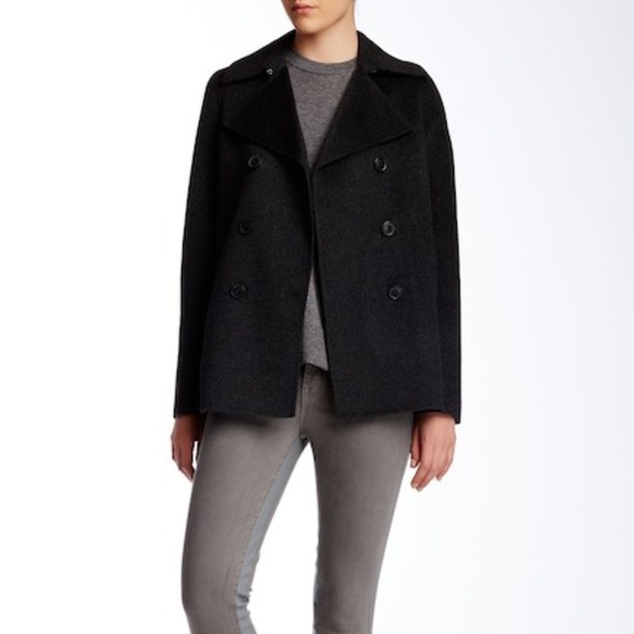 Wool Blend Pea Coat 